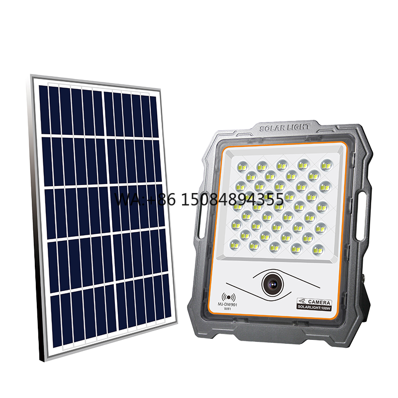 Home Security Flood Lights - Op zonne-energie werkende draadloze WIFI-spot en