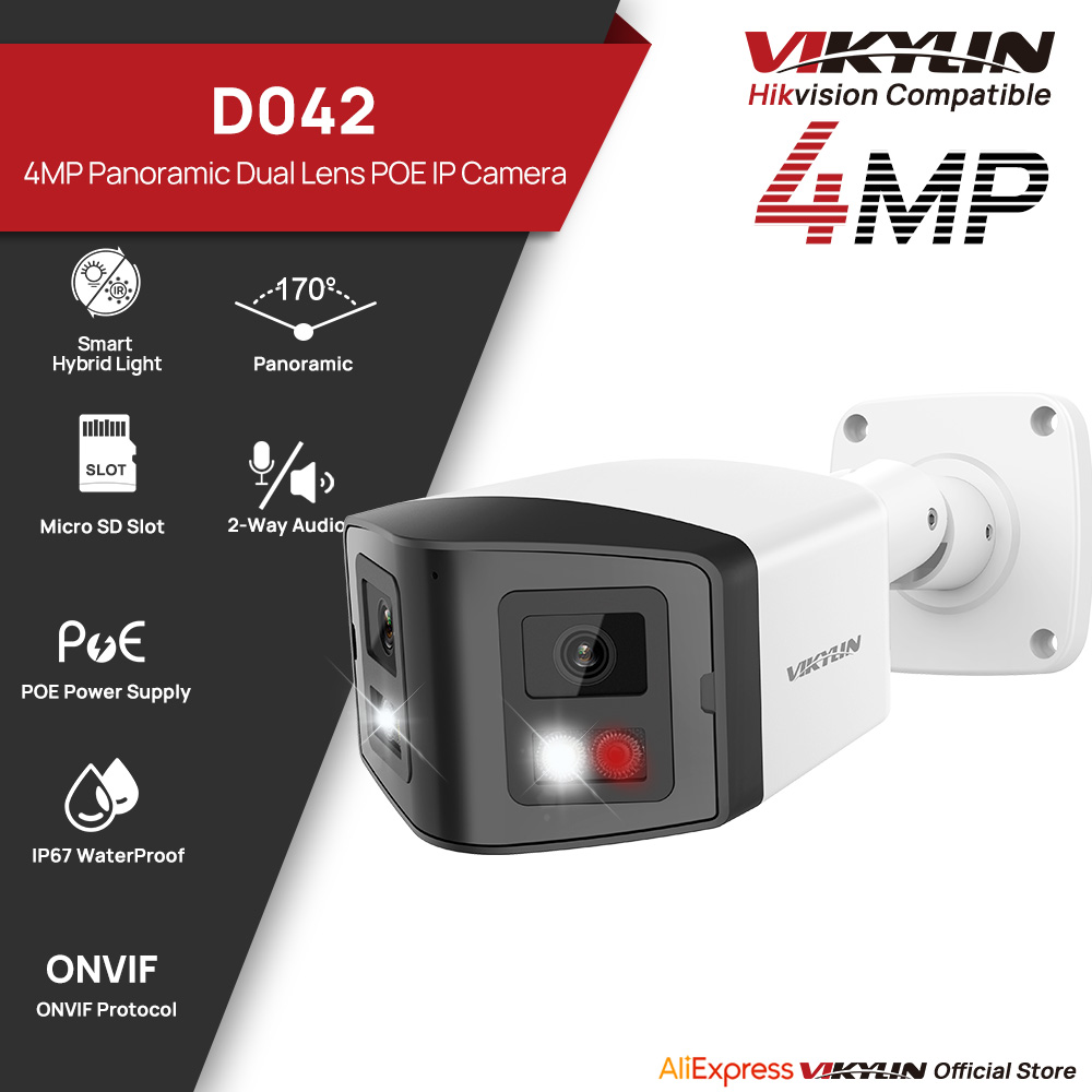 Home Security Lights Outdoors - VIKYLIN 170 ° Panoramische beveiligings-IP-camera Smart