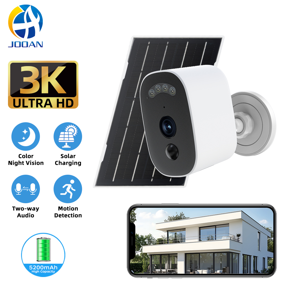 Home Security Wireless Camera - Jooan 3K HD Solar Beveiligingscamera Buiten