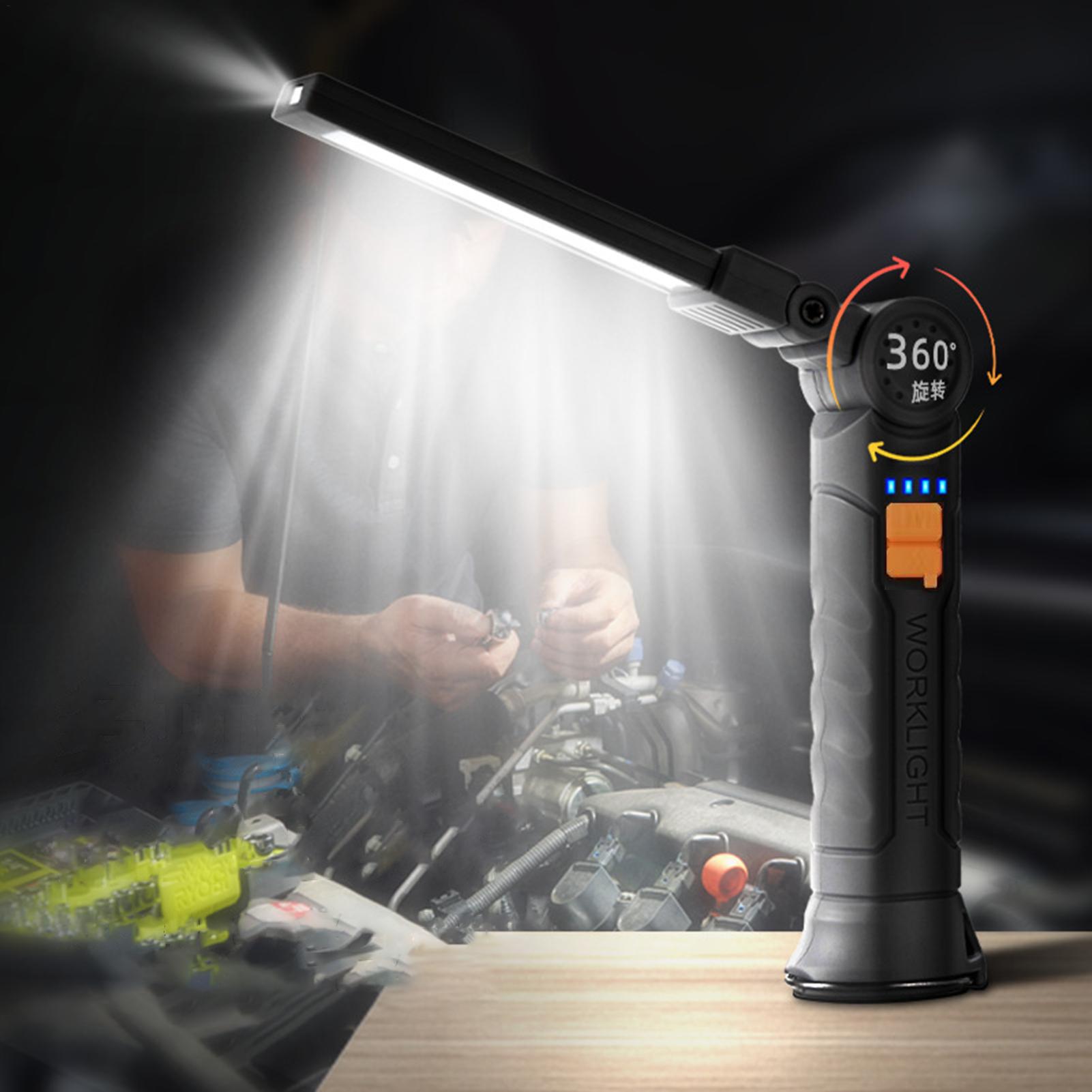Home Security Flood Lights - Oplaadbare LED-zaklamp Werklamp met magneet en