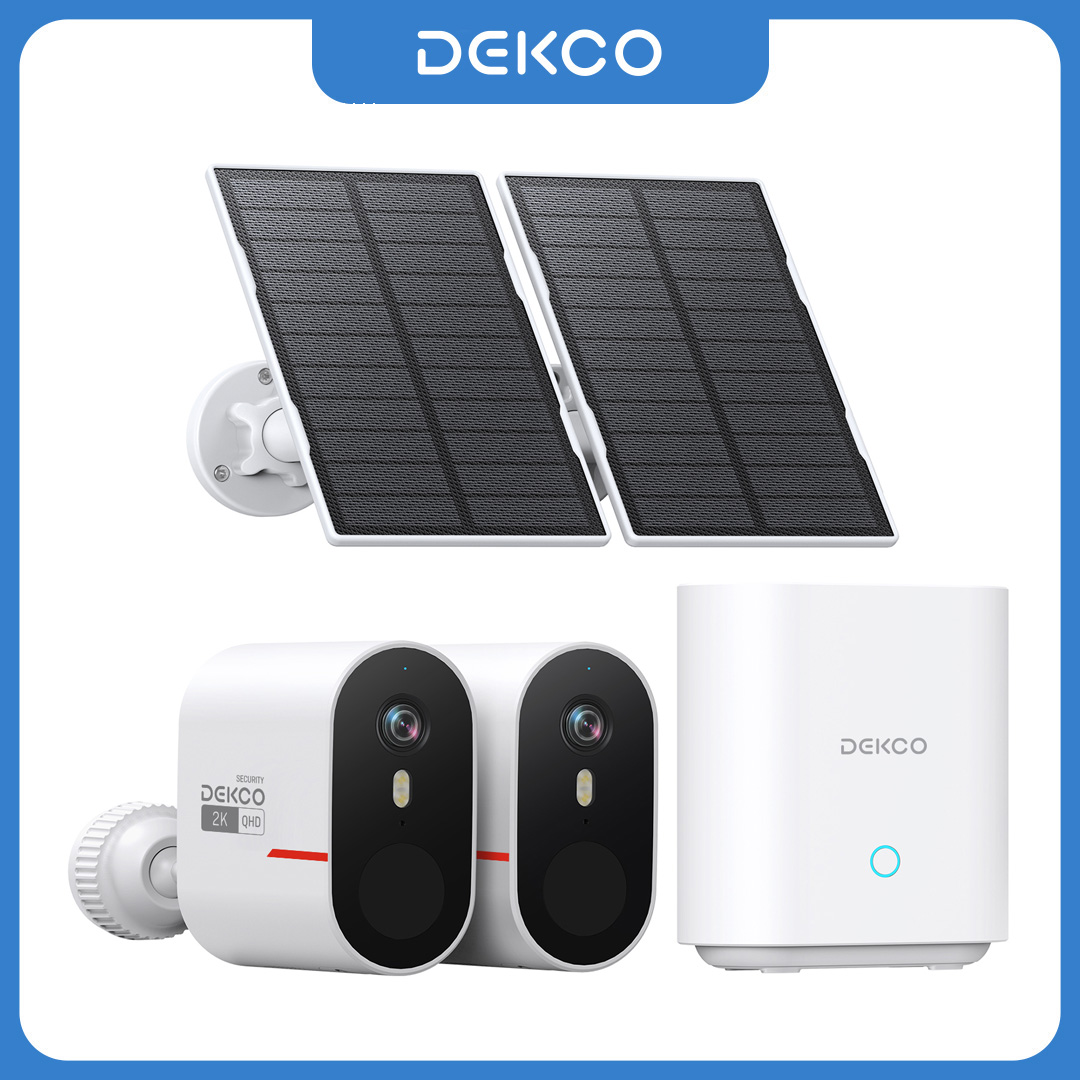 Home Security Wireless Camera - Dekco 3MP WiFi Solar Camera Systeem