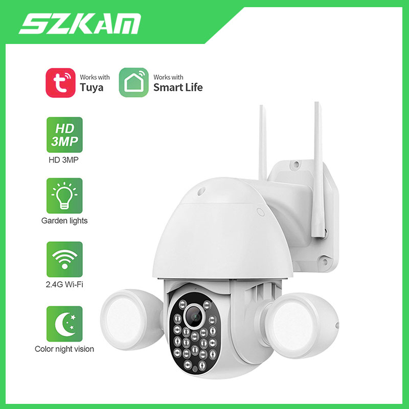 Home Security Flood Lights - Tuya Smartlife APP Slimme verlichting 3MP