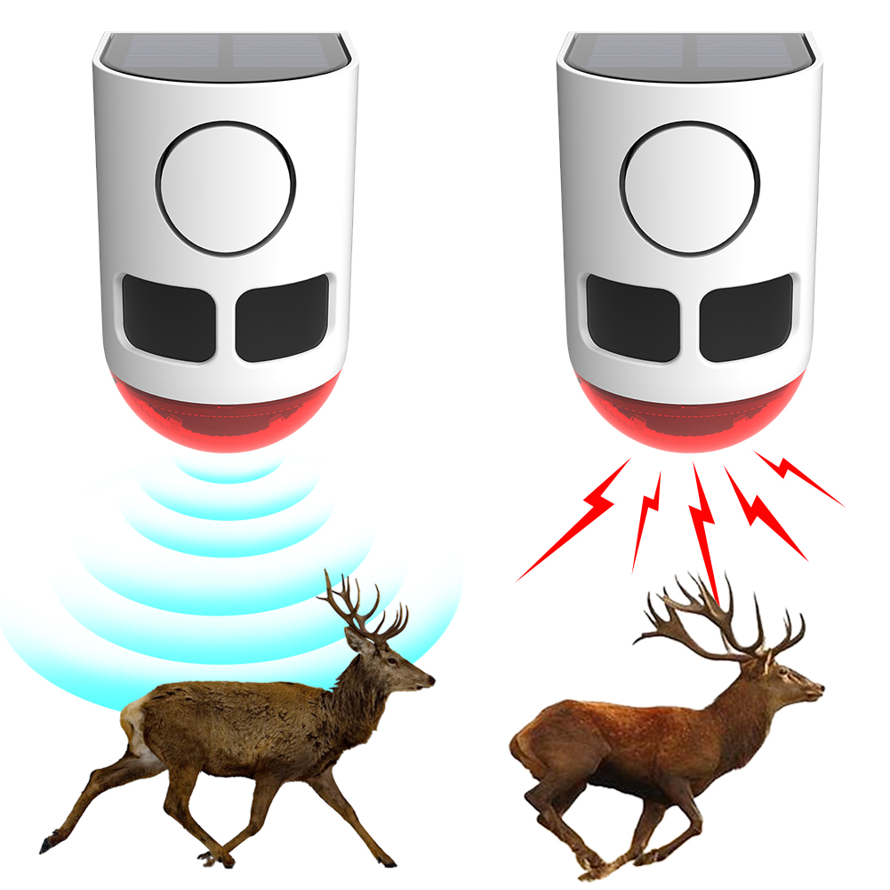 Home Security Lights Outdoors - Buiten-alarm met bewegingssensor op zonne-energie, beveiligingsalarm