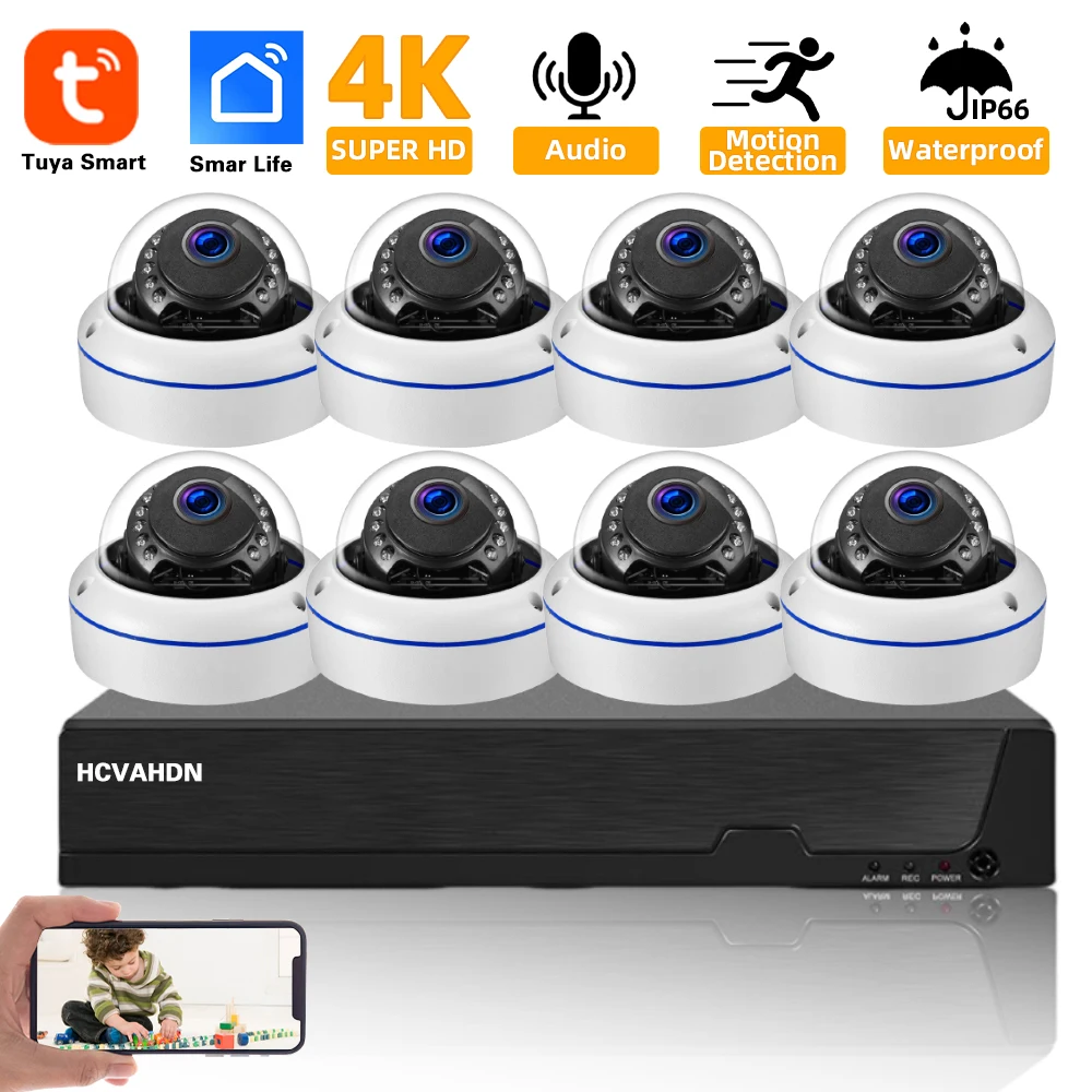 Nvr Kit 8 Channel - 8MP 4K Smart Life POE Beveiligingscamera