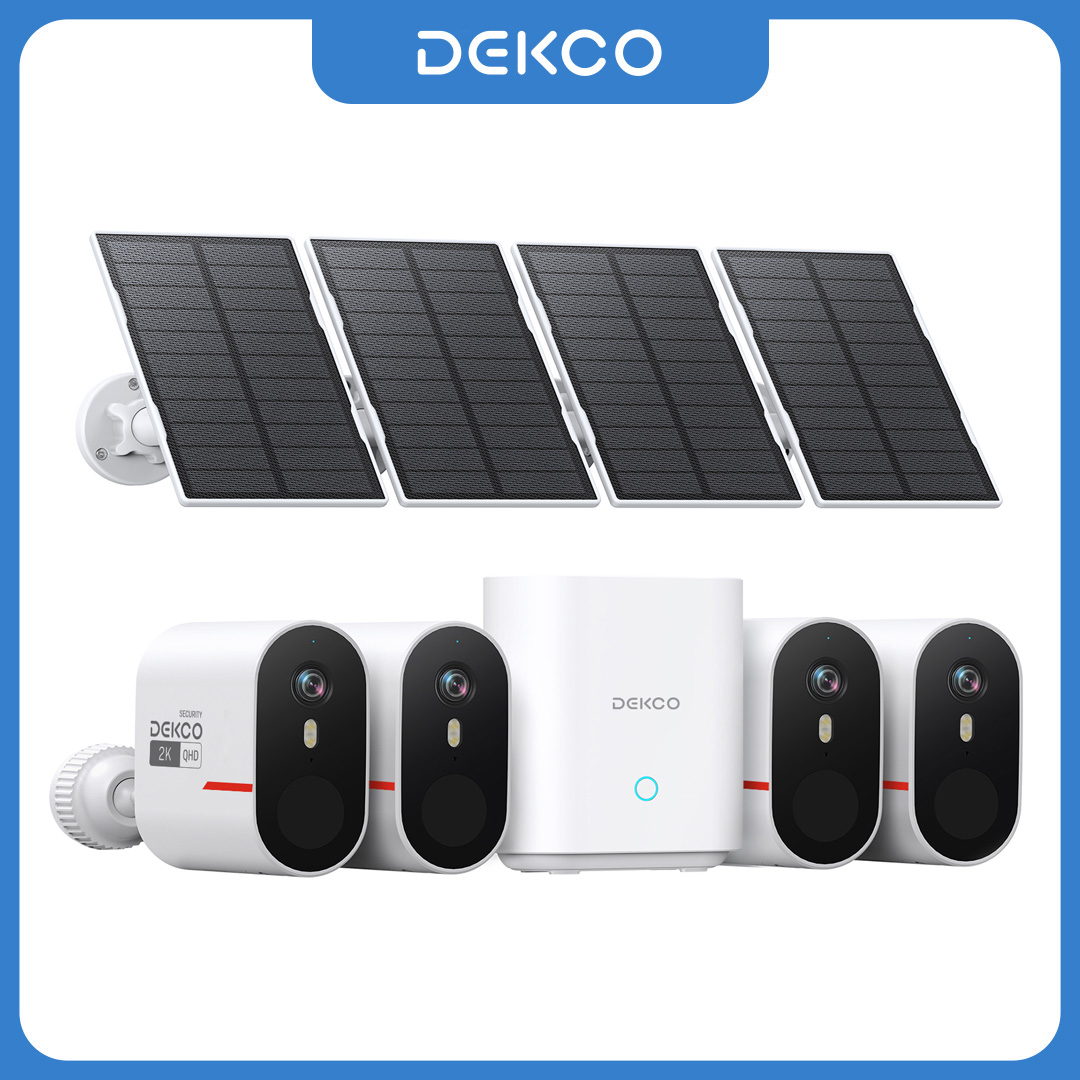 Home Security Wireless Camera - Dekco 3MP WiFi Solar Camera Systeem