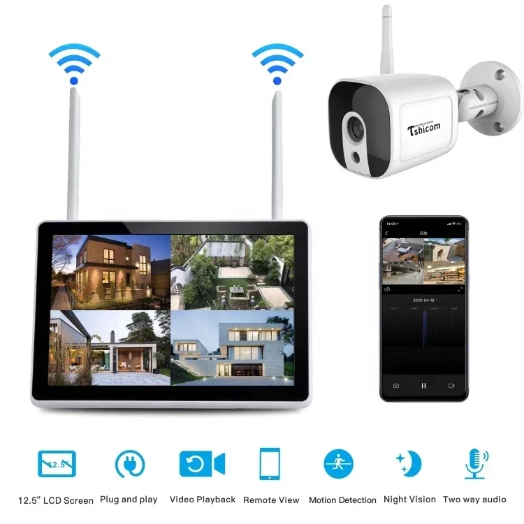 TUYA Smart Wi-Fi 4CH NVR Kit 1 - Home Security Wireless Camera recensie en prijs