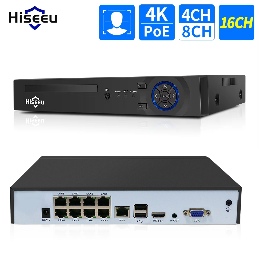 Hiseeu 4CH 10CH 16CH 4K 8MP 5M - Home Security With Cameras recensie en prijs