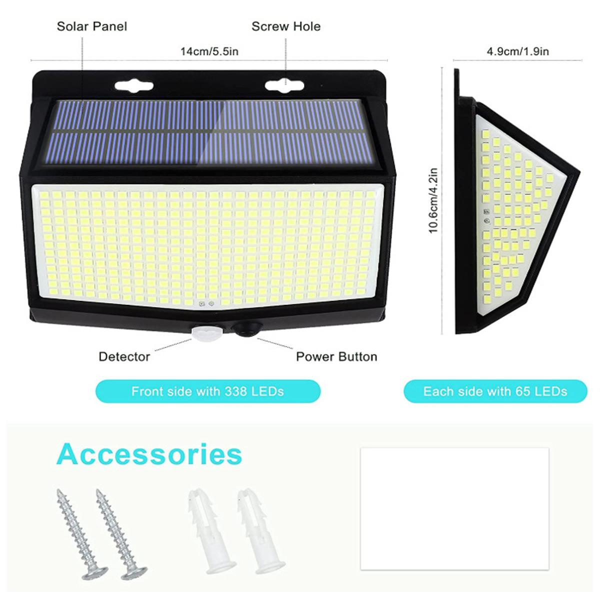 3-zijdige LED-wandlamp Auto aa - Home Security Flood Lights recensie en prijs