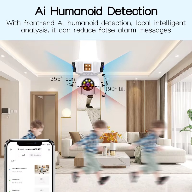 6MP V380pro APP Dual Lens Full - Home Security Flood Lights recensie en prijs