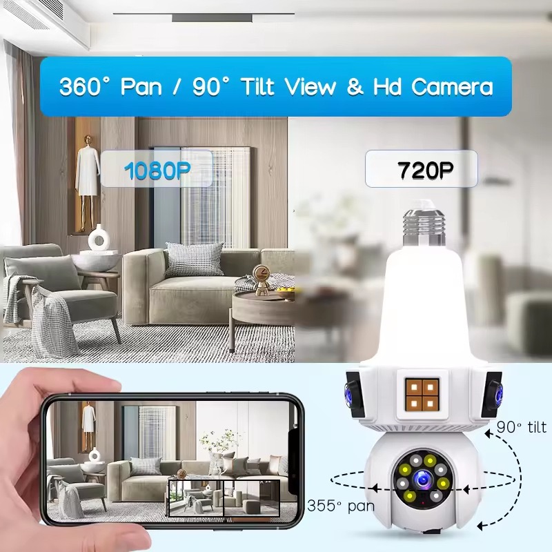 6MP V380pro APP Dual Lens Full - Home Security Flood Lights recensie en prijs