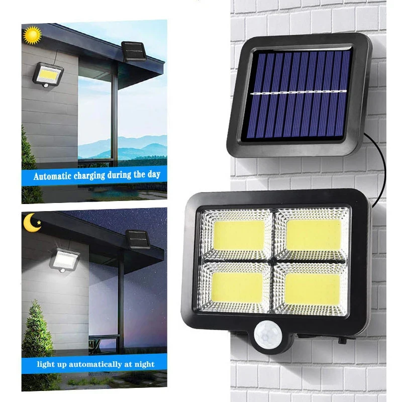 LED-zonne-split-wandlamp buite - Home Security Flood Lights recensie en prijs