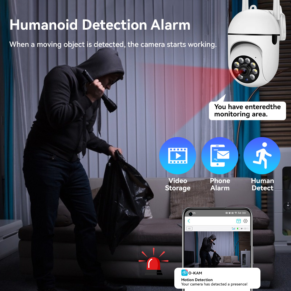8MP 2.4G Wifi IP CCTV Camera K - Home Security Lights Outdoors recensie en prijs